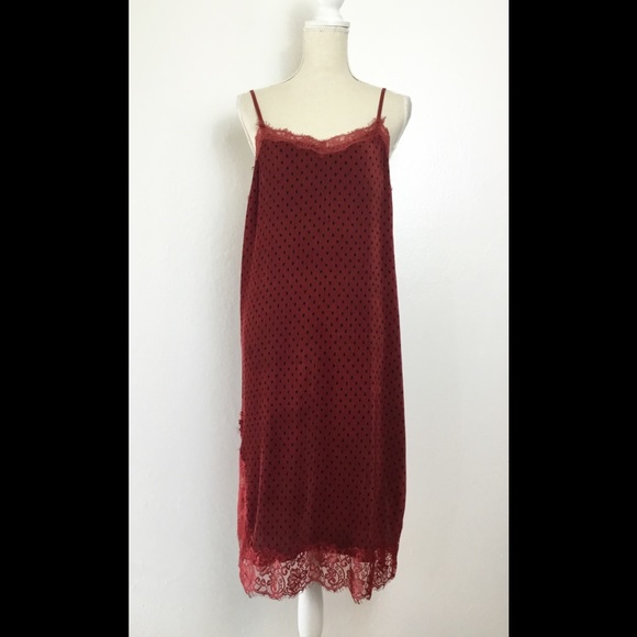 Free People Slip Dress Polka Dot Outer SLIP ONLY - Picture 2 of 7